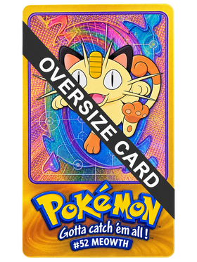 Meowth #52 Holo Pokemon Topps TV Animation 5 of 5  - Jumbo