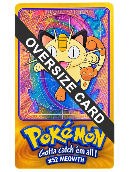 Meowth #52 Holo Pokemon Topps TV Animation 5 of 5  - Jumbo