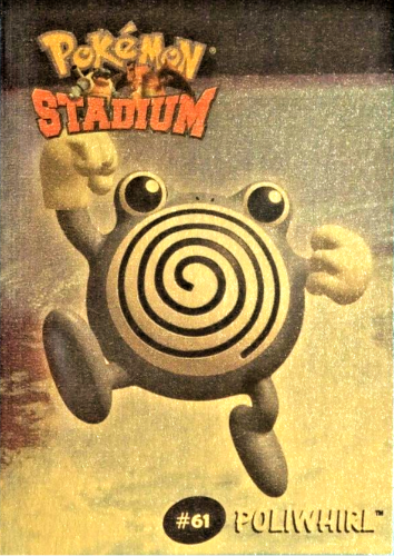#6/8 #61 Poliwhirl - Danone Pokemon Stadium Tip Cards [SEALED]