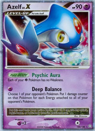 Azelf LV.X (140/146) - Legends Awakened Holofoil