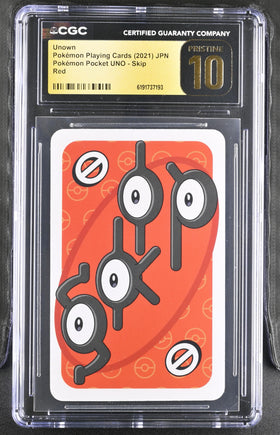 CGC PRISTINE 10 Unown Pokemon Pocket UNO #Skip Red