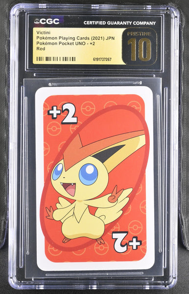 CGC PRISTINE 10 Victini +2 Pokemon Pocket UNO